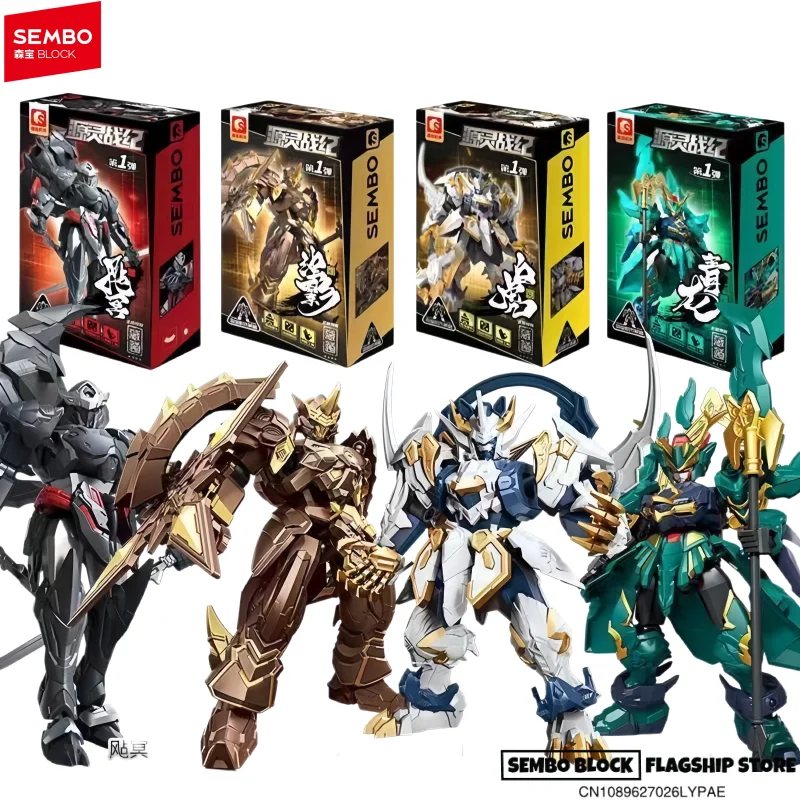 

Конструктор Senbao Heroes Zangdao Yuanling Zhanji, коллекционная фигурка Qinglong, аниме-модель для декора рабочего стола, игрушки, подарки