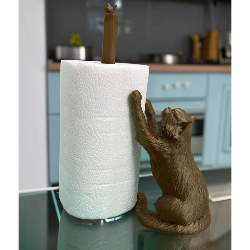 2025 New Cat Paper Towel Holder,Countertop Paper Towel Holder,Cat Paper Organizer,Cat Paper Towel Stand For Kitchen Decoration