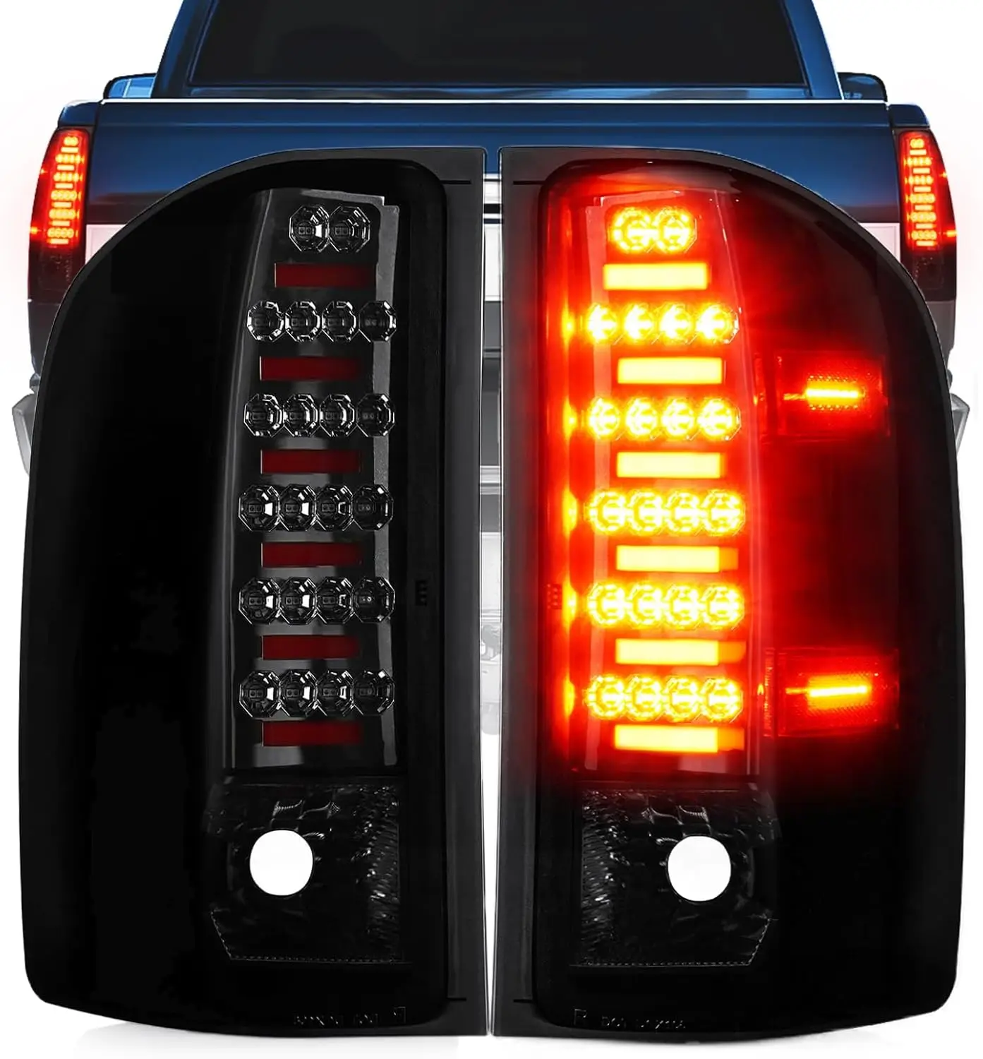 

Светодиодный задний фонарь в сборе для Chevy Silverado 1500/2500 HD 3500 HD 2007-2014 и GMC Sierra 3500 HD 2008-2014, двухколесный, хром Ho