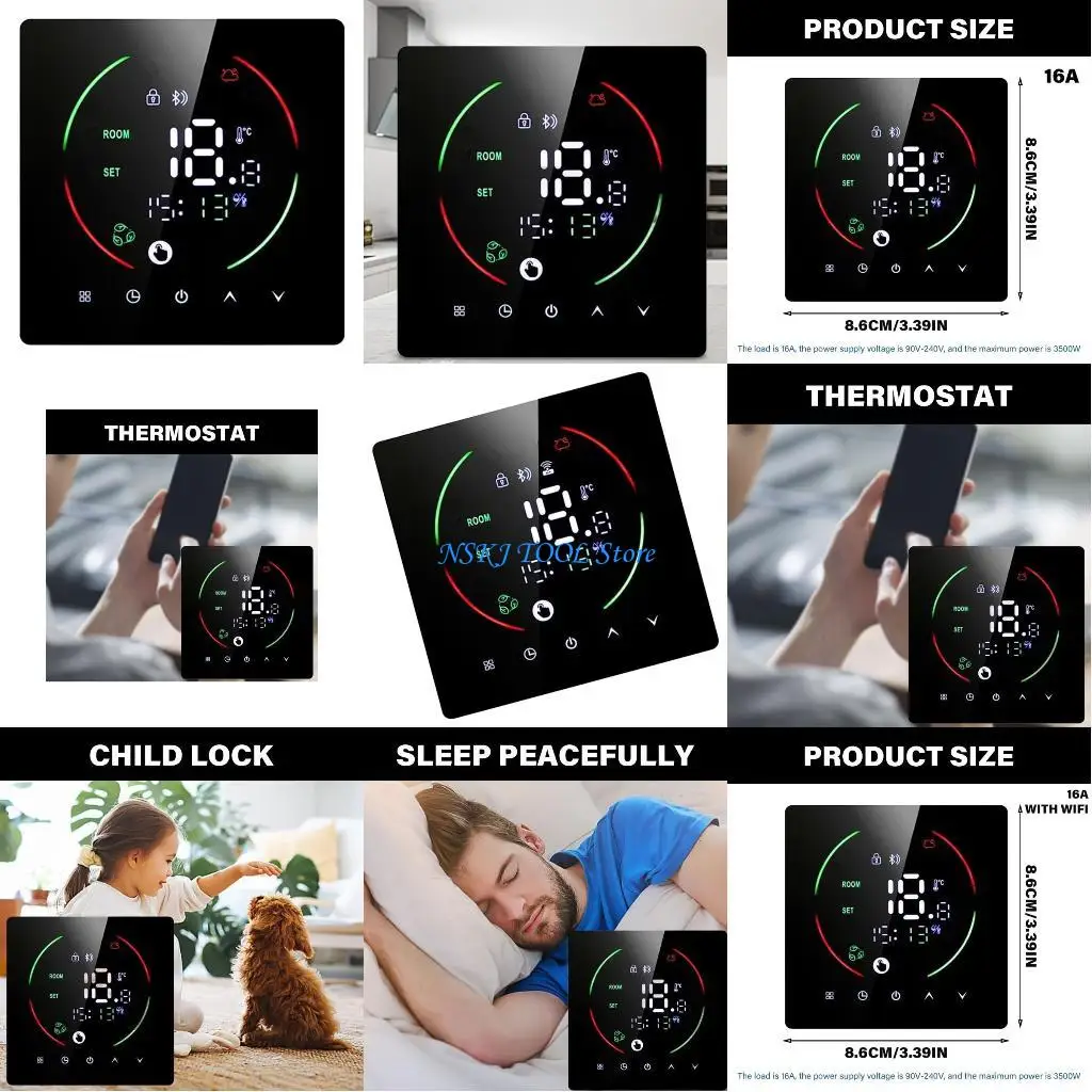 

L8RC Intelligent Thermostat LCD Display 7 Day Programmable Thermostats