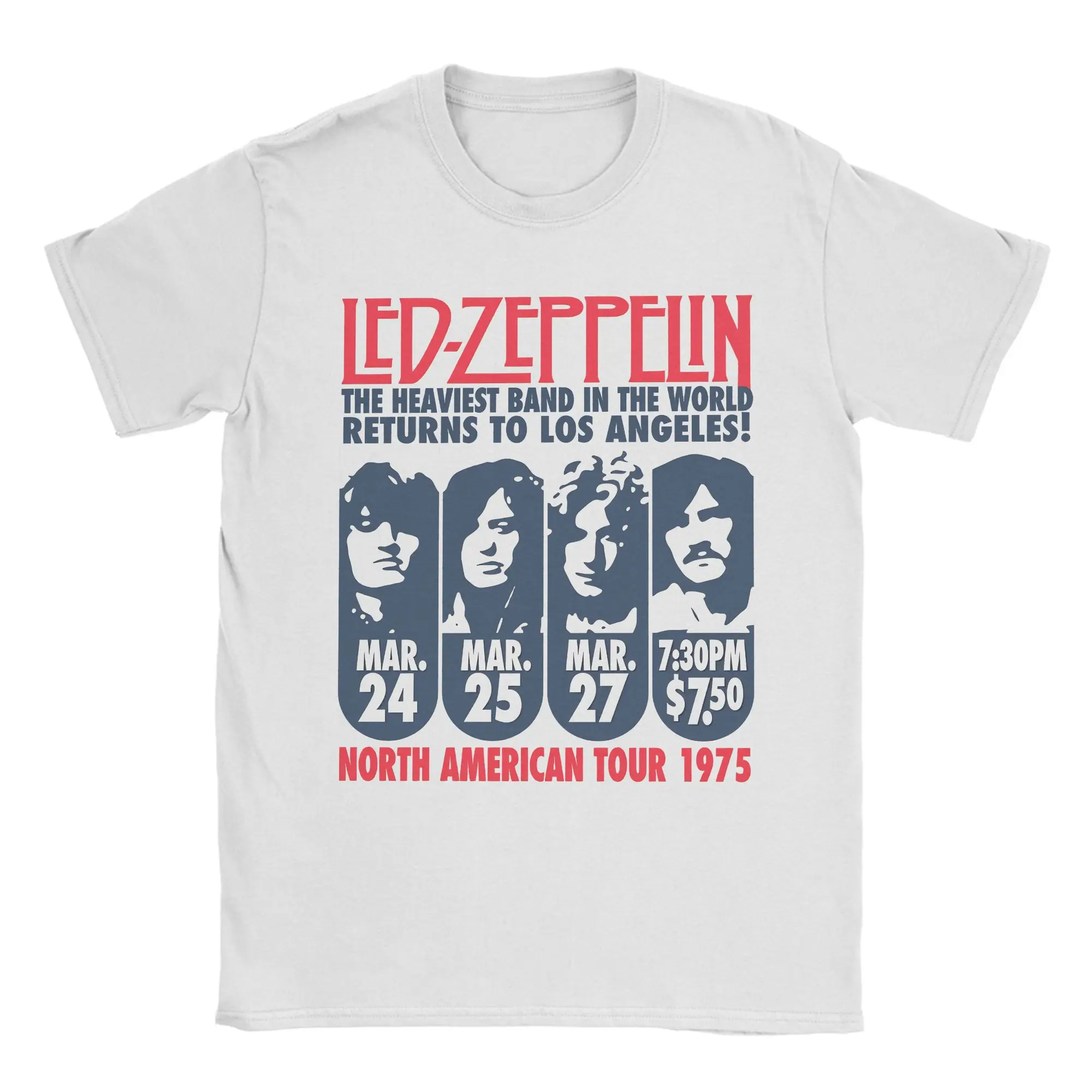 Camiseta casual The Mother Ship Led Zeppelin para homens, gola redonda, 100% algodão, camiseta de manga curta, presente de aniversário