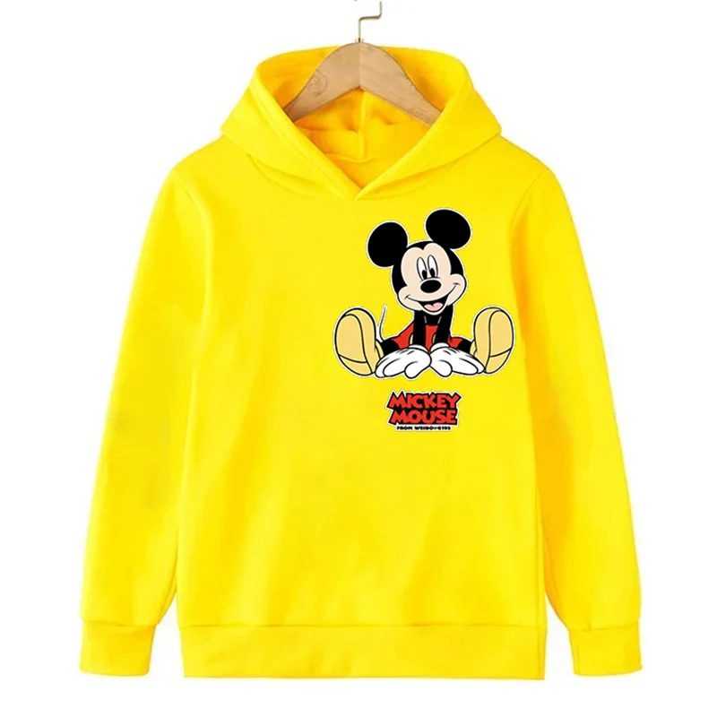 

Kids Mickey Mouse Hoodies Minnie mouse Sweatshirt Baby Boy Clothes Long Sleeve Tops Cute Children Spring Costume Girls Clothing