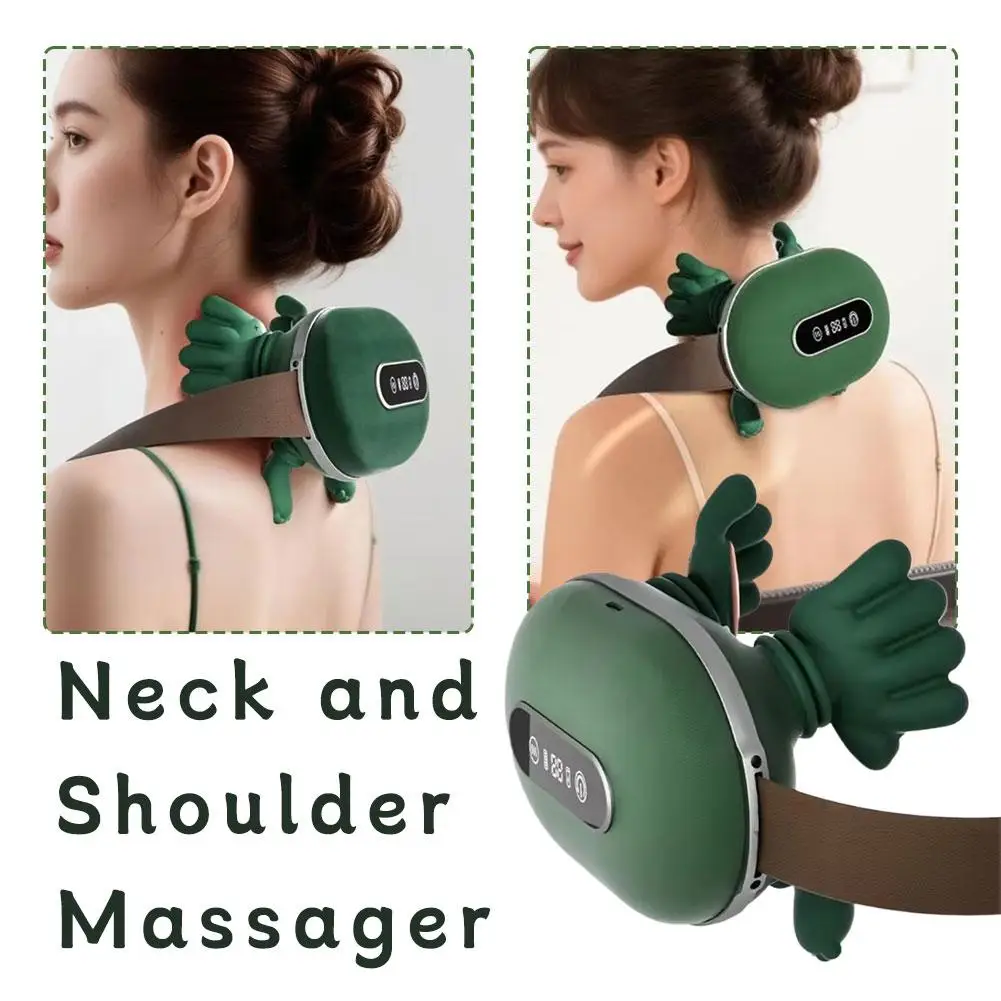 

Master Bionic Hand Shoulder Neck Massager With Touch Screen Smart Wireless Kneading Massage Neck Vibration Cervical Neck Relax