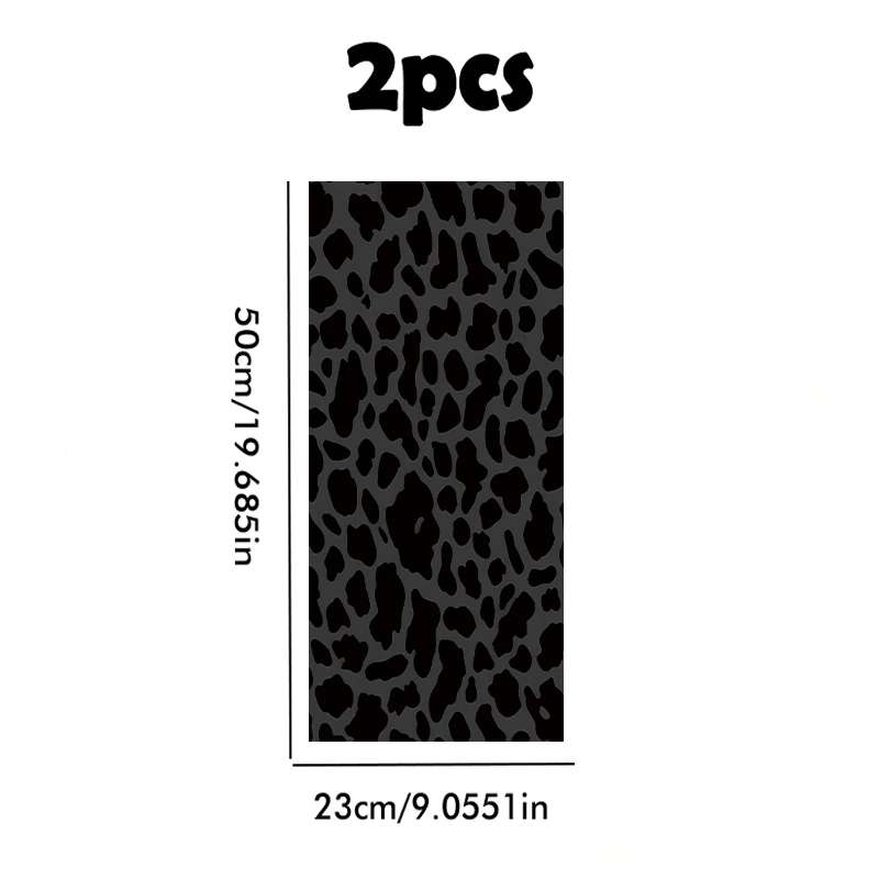 2 pieces of car B-pillar stickers Leopard Print Vinyl protective film