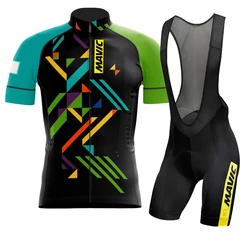 RCC MAVIC Pro Bicycle Team Short Sleeve Maillot Ciclismo Men's Cycling Jersey Sets Summer Breathable Cycling Clothing Suit