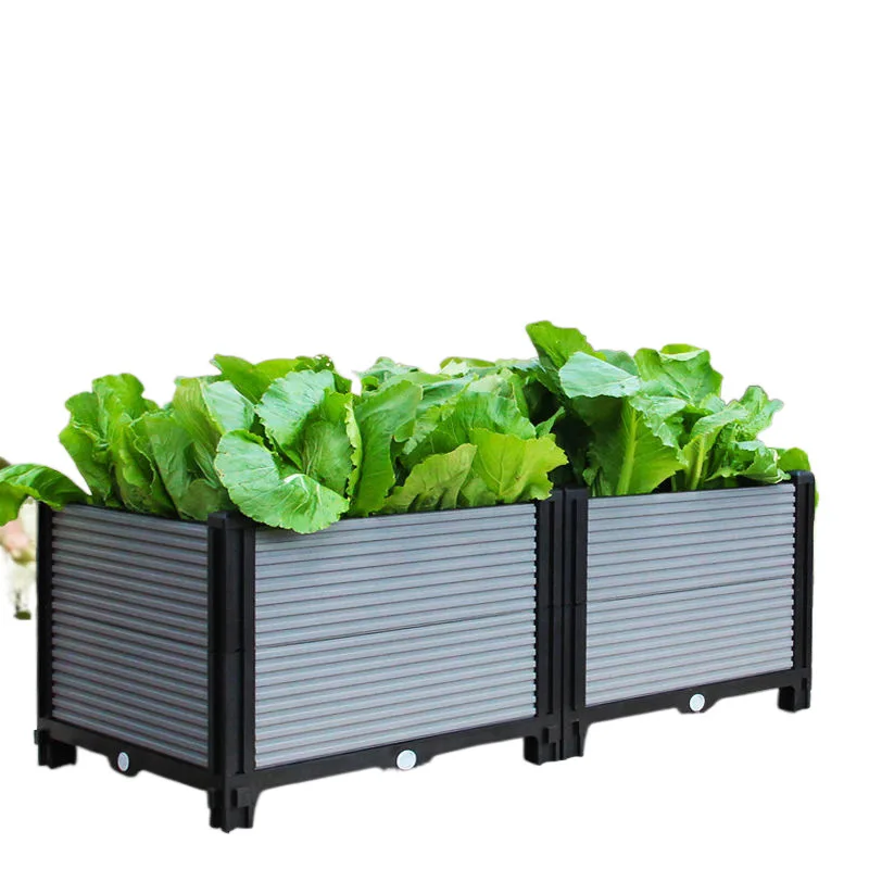 

artifact rectangular roof family balcony plastic large flower pot outdoor courtyard vegetable
