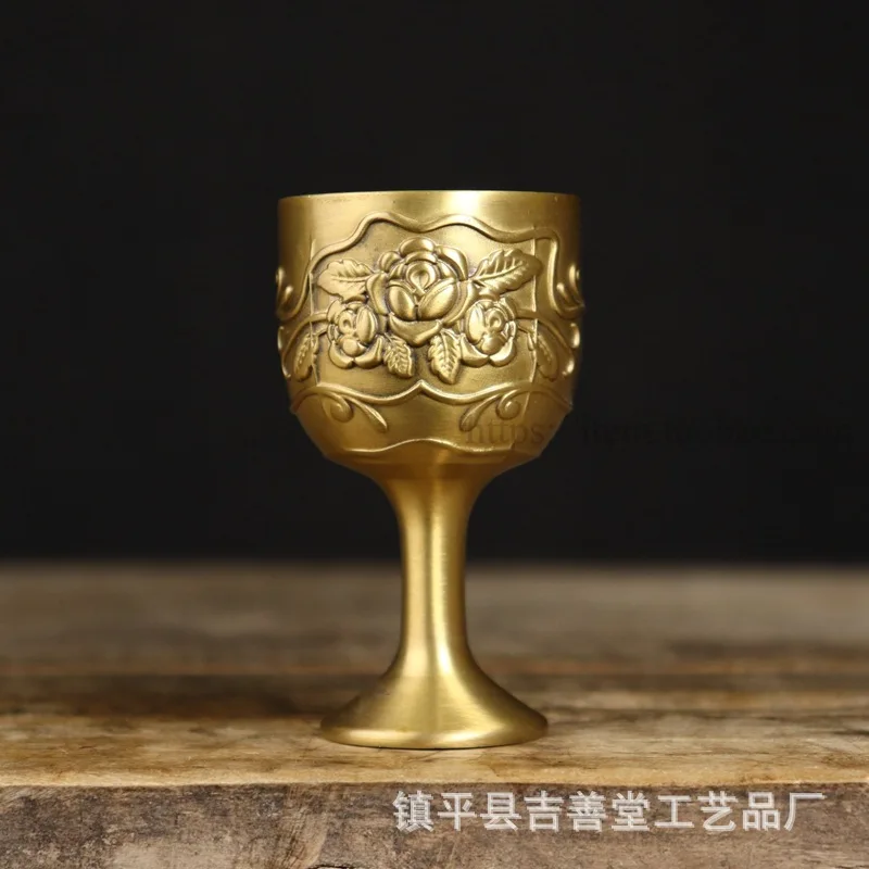 

Brass Wine Glass Goblet Home Decor Wine Cabinet Decoration Small Wine Glass Liquor Glass