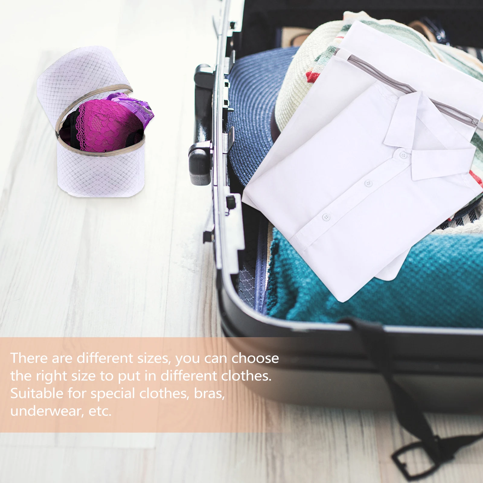 

4 Pcs Laundry Bag Bra Washing Pouch Mesh Bags Clothing Underwear Lingerie Washer