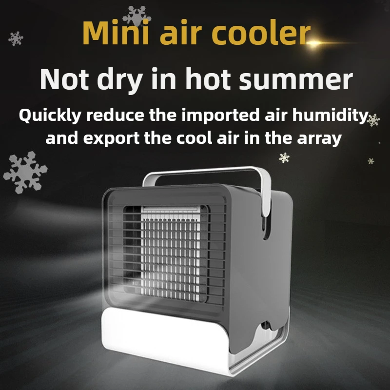 Ventilador de ar condicionado doméstico com umidificação mesa luz noturna ar condicionado íon negativo ventilador de refrigeração