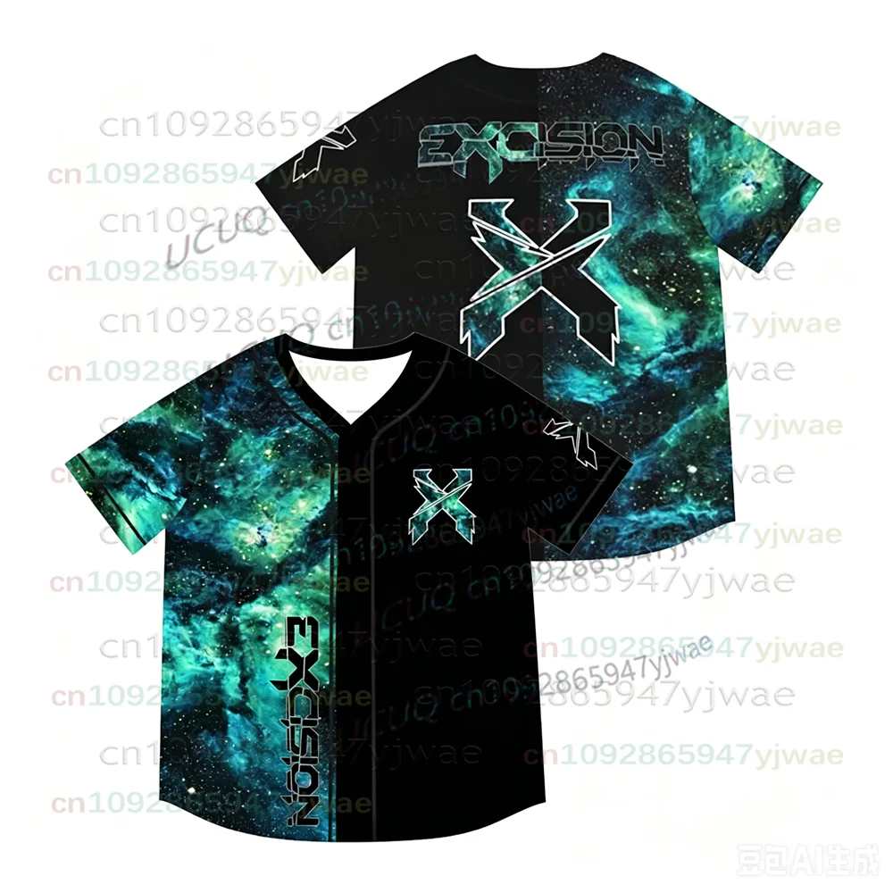 New EXCISION Basketball Jersey Nexus Tour 2026 For Fans V-Neck Short Sleeve Tee Shirts Kids Men's Women's Streetwear Tops Y2K