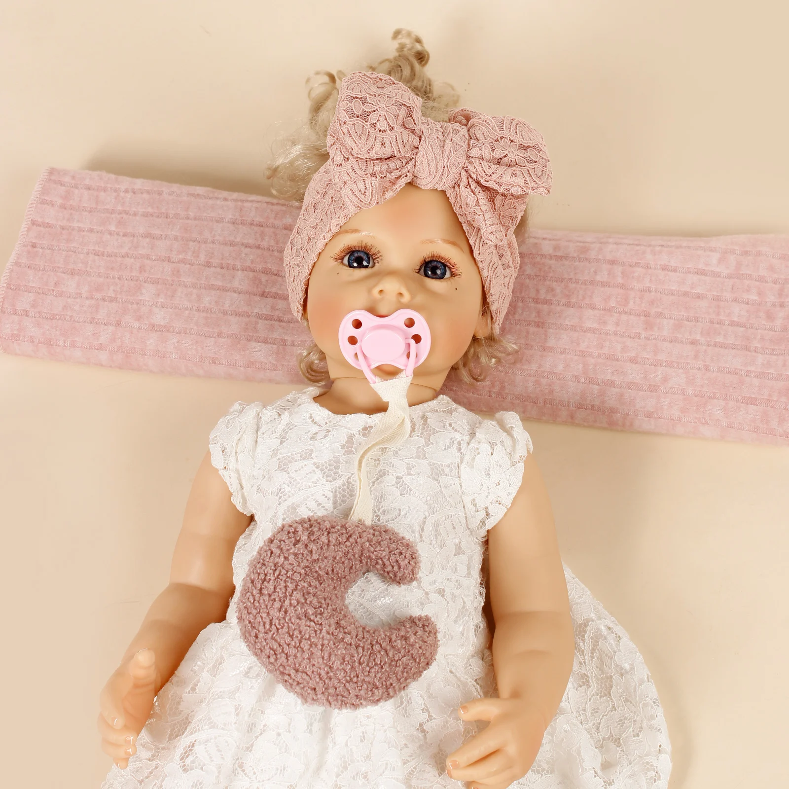 24 teil/los Neugeborenen Baby Spitze Bogen Stirnbänder, Gestickte Bogen Elastische Haarbänder Kinder Mädchen Turban Kopf Wraps Kinder Spitze Stirnbänder – Detail 8