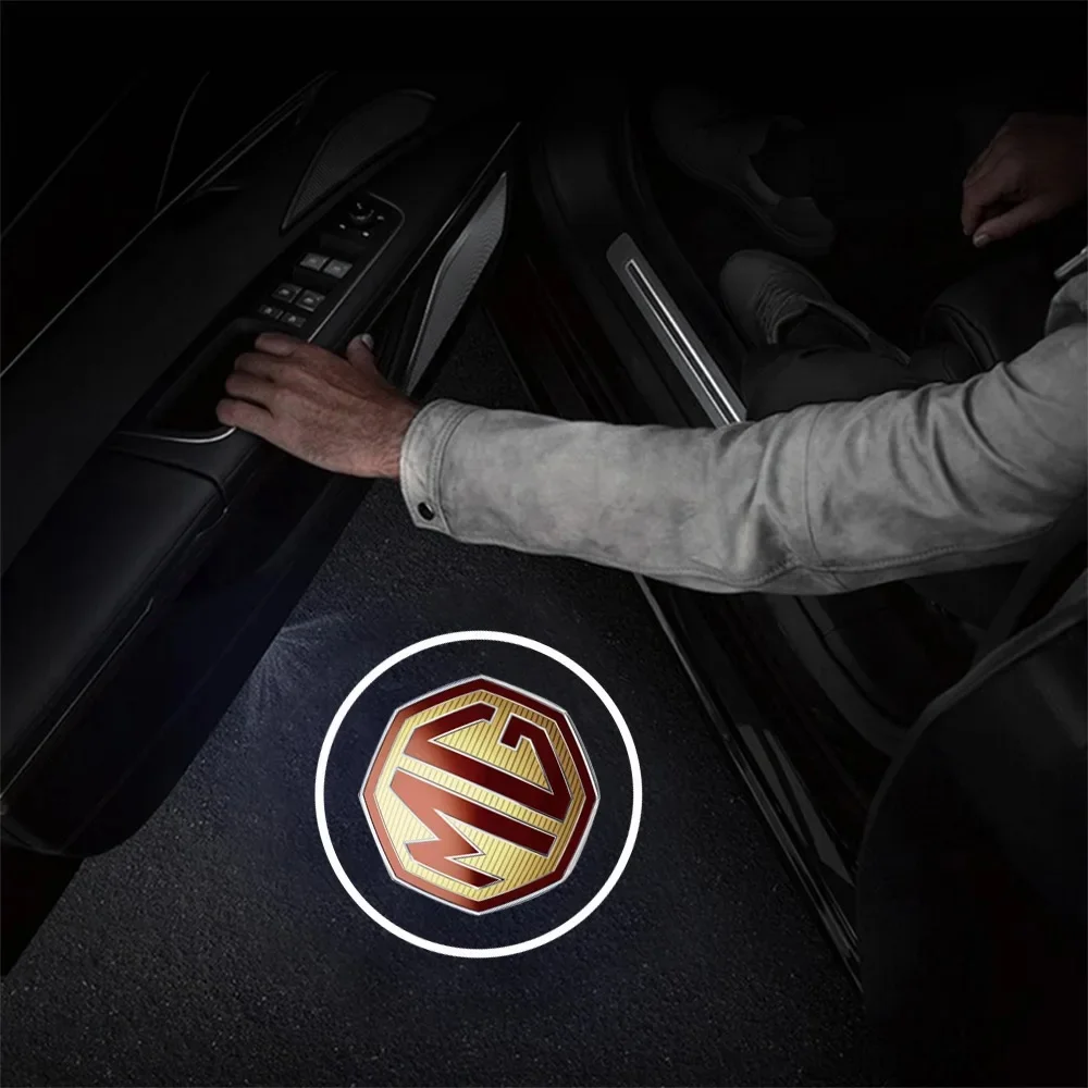 MG 2PCS Wireless Car Door Logo Projector Welcome Light Anti-collision Reminder Fit MG HS ZX MG3 MG4 MG5 MG6 MG7 Cyberster EHS