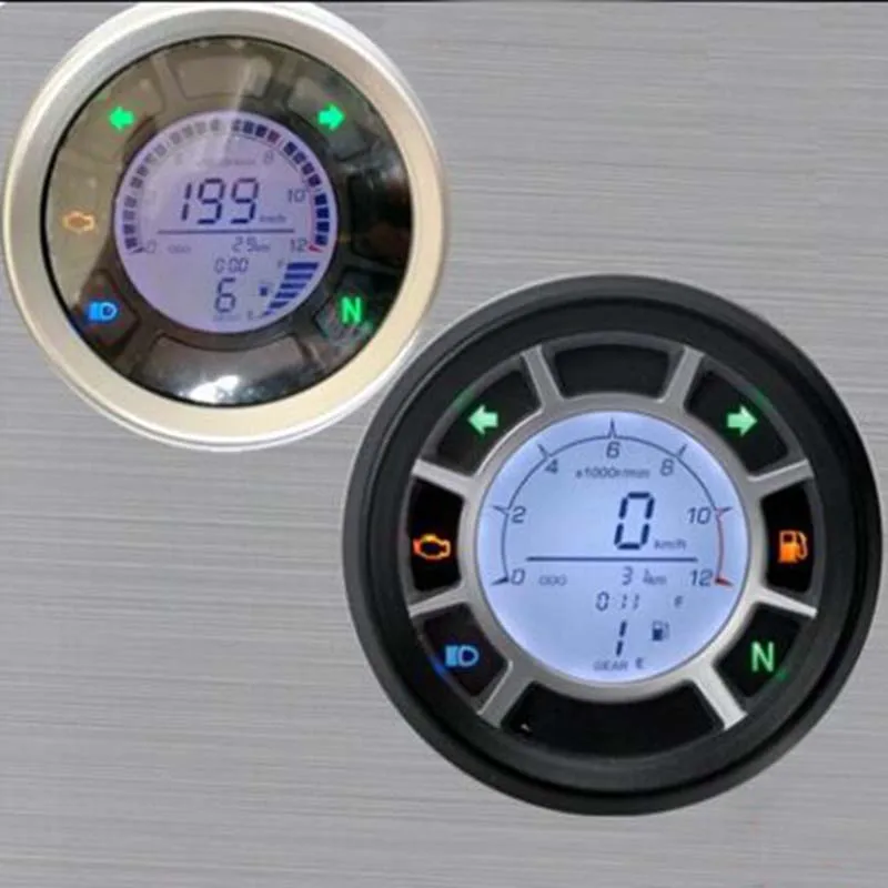 

Общий мотоцикл, модифицированный ЖК-прибор, круглый 1-6 измеритель температуры воды, регулируемая скорость метрического измерения миля, масла