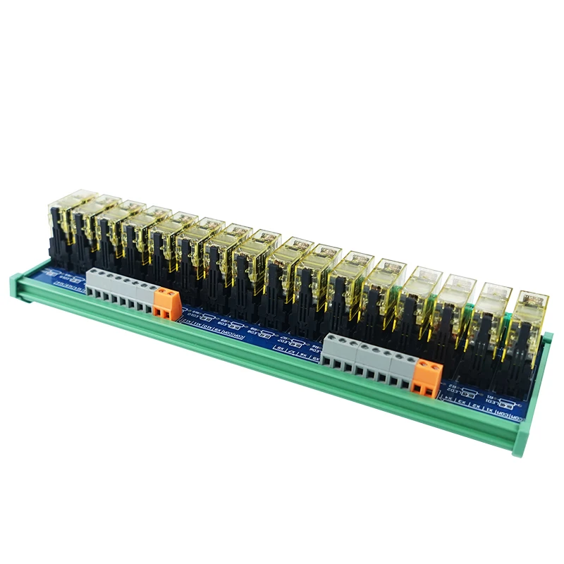 Huaqingjun 2-24ช่อง1NO 1NC รีเลย์โมดูล220VAC 50/60HZ RJ1S-CL-A220แม่เหล็กไฟฟ้ารีเลย์รีเลย์สำหรับ PLC ขยาย