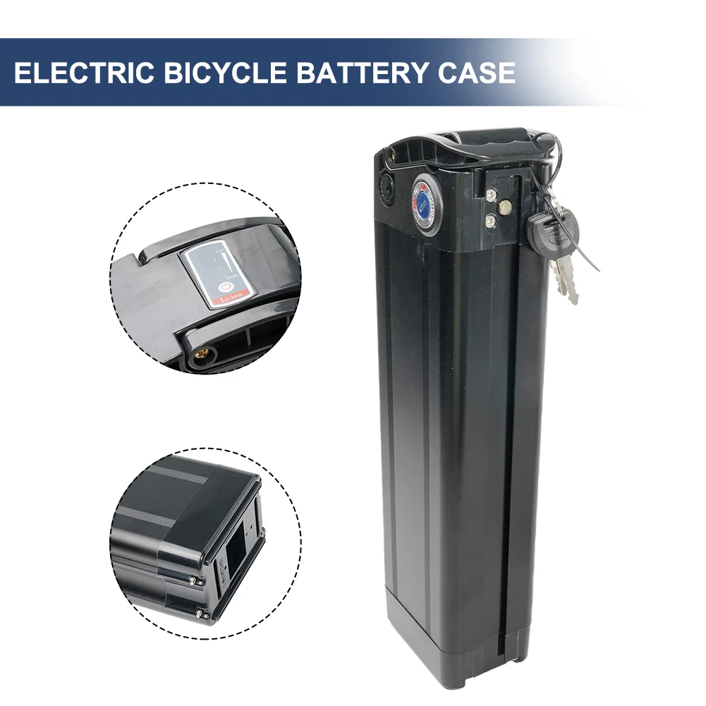 E-bike Battery Box 390x110x76mm 48V Plastic Large Capacity Battery Shell With Charge Display Electric Bicycle Accessories