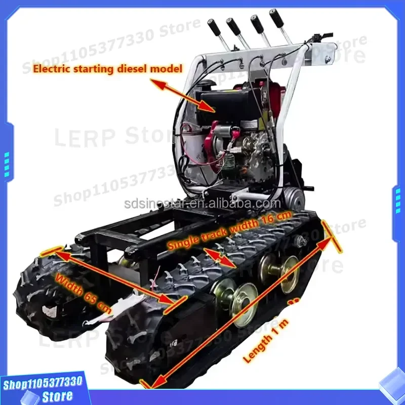 High Quality Rubber Track Chassis For Tractor Durable Tank Crawler Undercarriage Replacement Parts Heavy Duty Agricultural