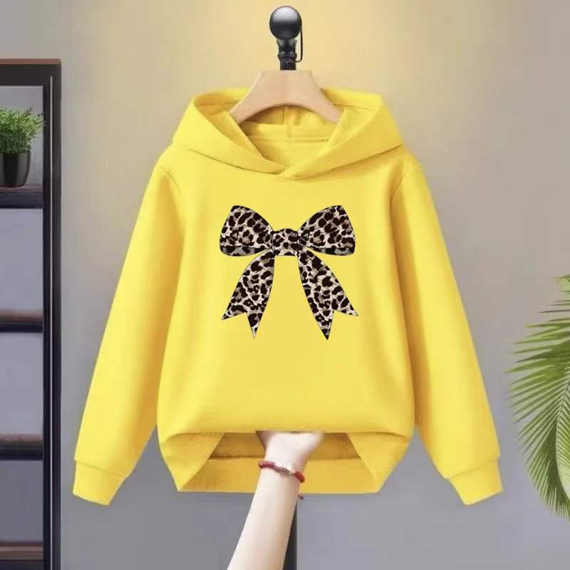 

Kids Printed Leopard Print Butterfly Festival Hoodie For Boys and Girls Aged 2-12 Casual Fashionable Fun Jogging Long Sleeved