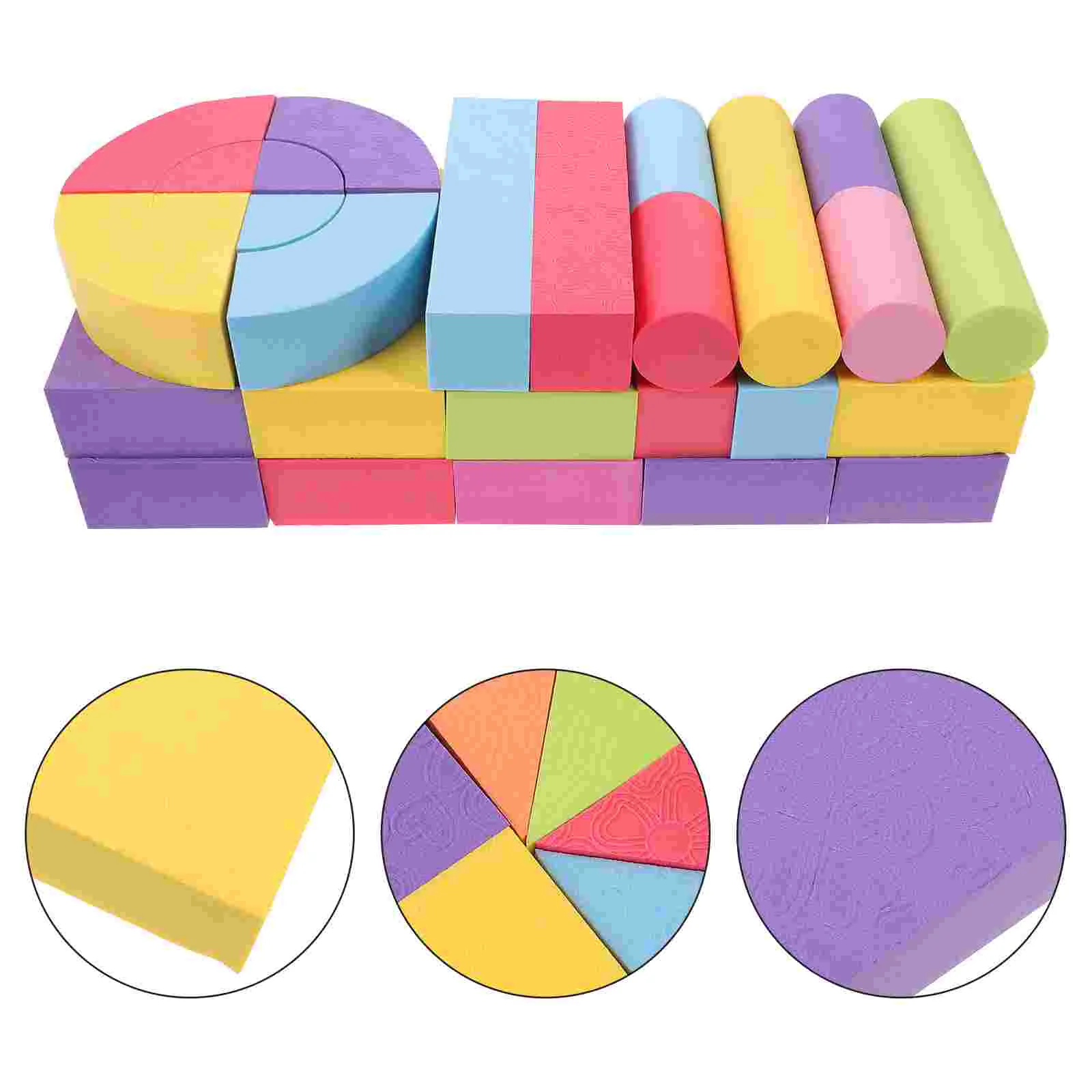 

100 Pcs Sponge Soft Building Blocks Kids Squeeze Toy Early Education Plaything Cartoon Baby Stacking Toys