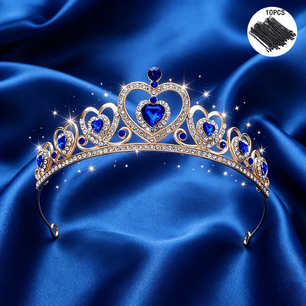 Sweetheart Girl Love Diamond Lady Crown Birthday Ball Graduation Party Bridal Wedding Exquisite Hair Accessory Gift Preferred view 6