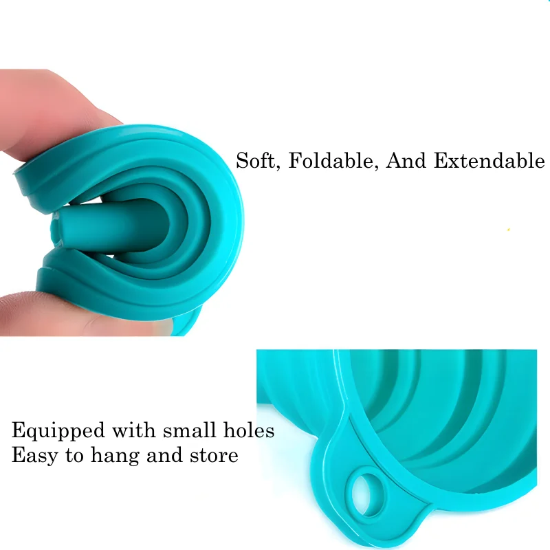 Car Engine Universal Funnel Silicone Liquid Funnel Washer Fluid Change Foldable Portable Auto Engine Oil Petrol Change Funnel