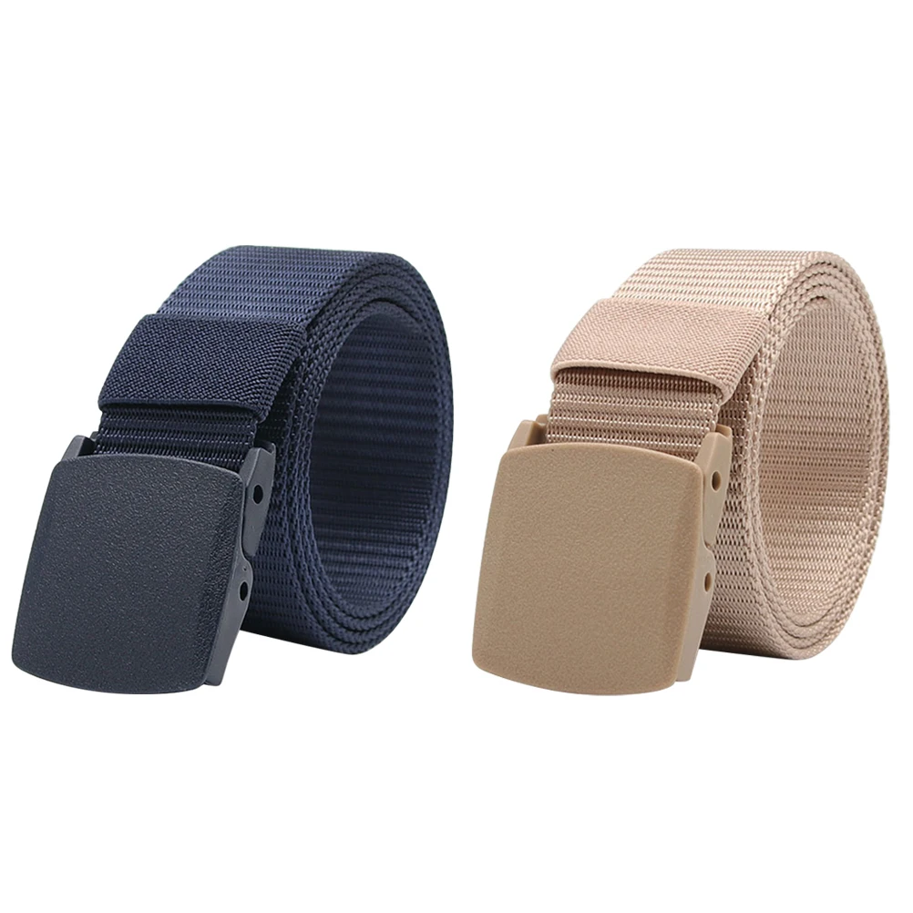 

2 pcs Canvas Waist Belt Durable Tear Resistant Adjustable Fit Men Casual Student Outdoor Exploration Field Belts