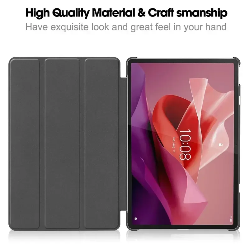 For Lenovo Tab P12 2023 Tablet Case TB370FU Magnetic PU Leather Smart  Cover For Funda Lenovo p12 2023 Hard Back Shell coque