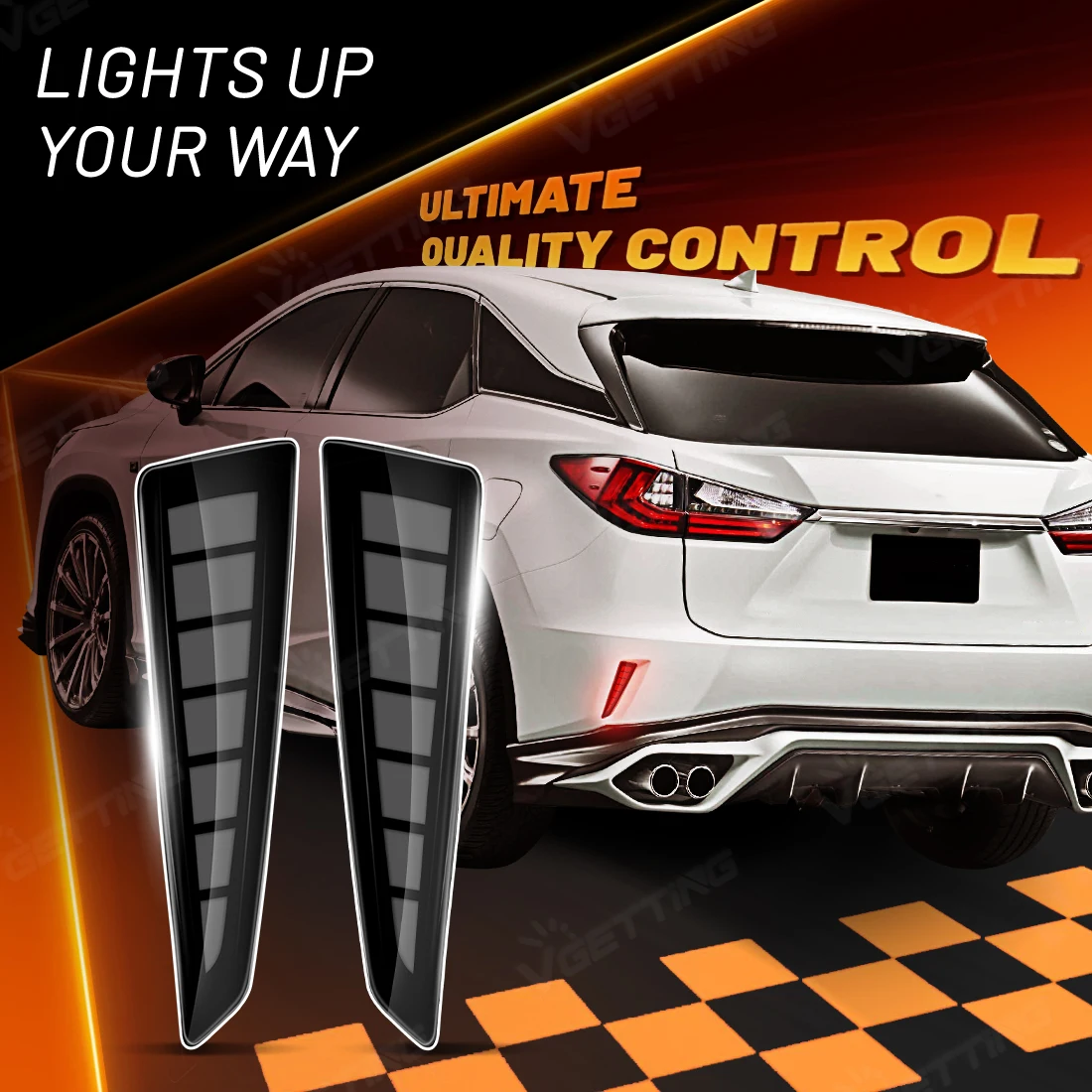 

Для Lexus RX350 RX350L RX450hL RX450h 2016 2017 2018 2019 отражатель заднего бампера с динамическими указателями поворота, стоп-сигналы 12 В