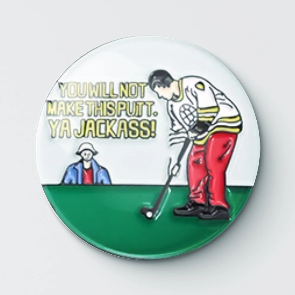Golf Hat Clip Accessory Tinplate Button Badge Golf Marker Training Aids for Boys Girls Kids Golfer Gifts