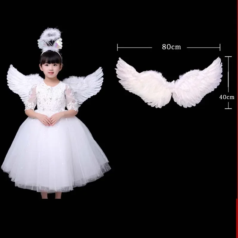 1pcs Angel Feather Wings Angel Feather Wing Child Adult Show Fairy Costume Cosplay Props Wedding Christmas Decoration