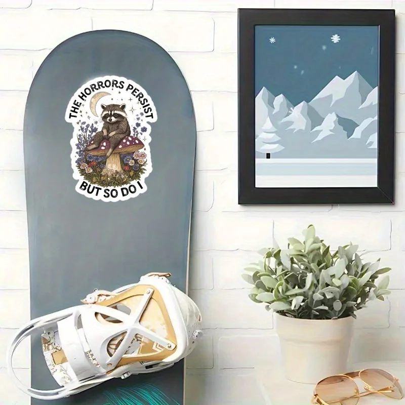 قطعة واحدة من ملصقات الفينيل اللامعة متعددة المشاهد وقابلة لإعادة الاستخدام - شارات ذاتية اللصق مقاومة للخدش والماء