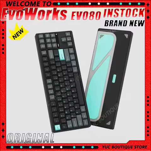 EvoWorks EVO80 Gaming Mechanical Keyboards Aluminium Alloy QMK/VIA Hot Swap 3-Mode Wireless Bluetooth Custom Gaming Keyboard PC