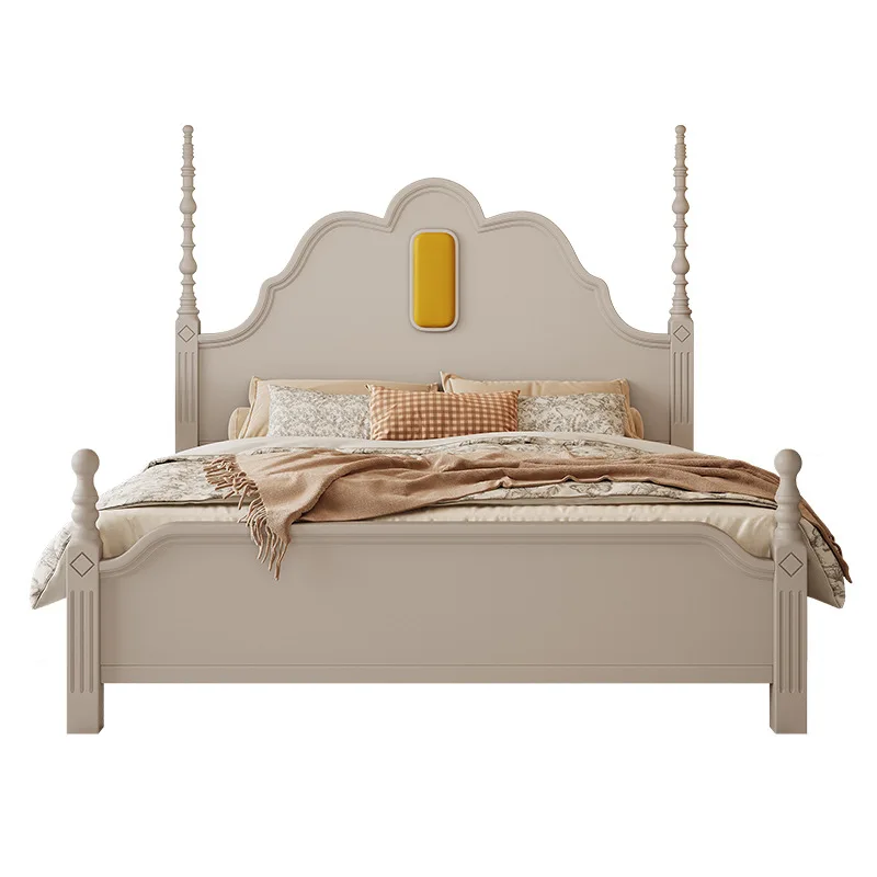 

Каркас кровати в американском стиле ретро, двуспальная кровать в главной спальне, элитный