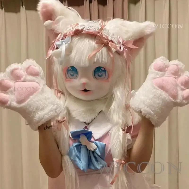 Fursuit Kigurumi Headsets Furry Cosplay Costumes Comiket Furries Rubbit Doll Cat Costumes Animal Heads