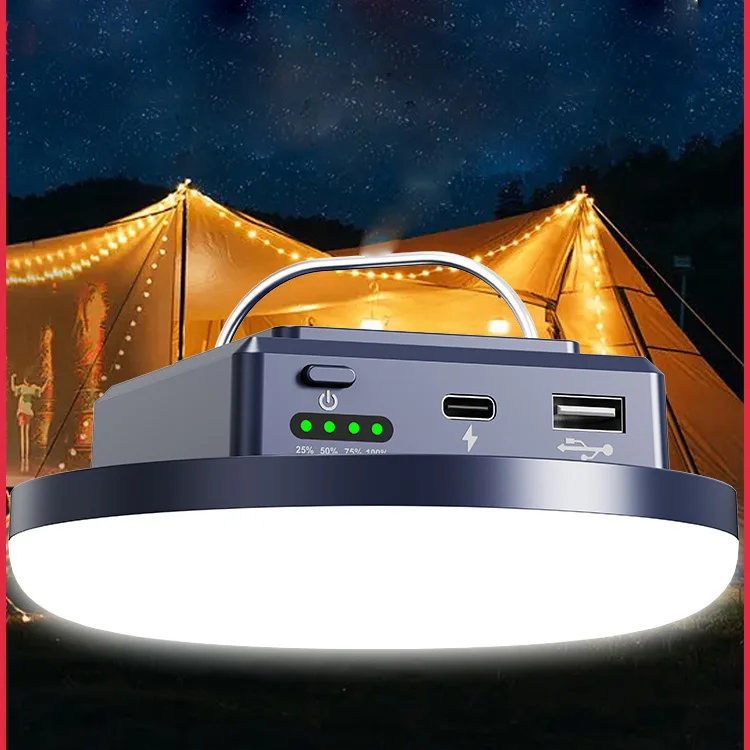 

Перезаряжаемый кемпинговый фонарь из ABS-пластика со светодиодным источником света и COB-лампой для походов, пеших прогулок и при отключениях электричества