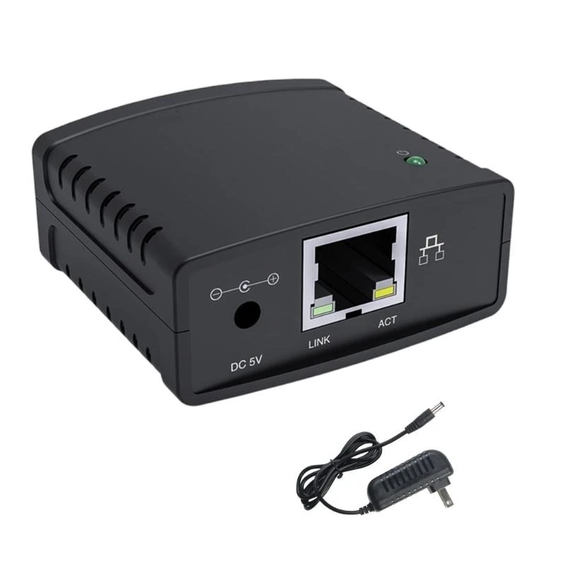 Q5WA USB2.0 СЕТИНГОВОЙ ПЕЧАТНЫЙ СЕРЕР ПЕЧАТЬ СЕРЕР ПОДЕРЖКА СЕРЕР для USB Printers LPR Print