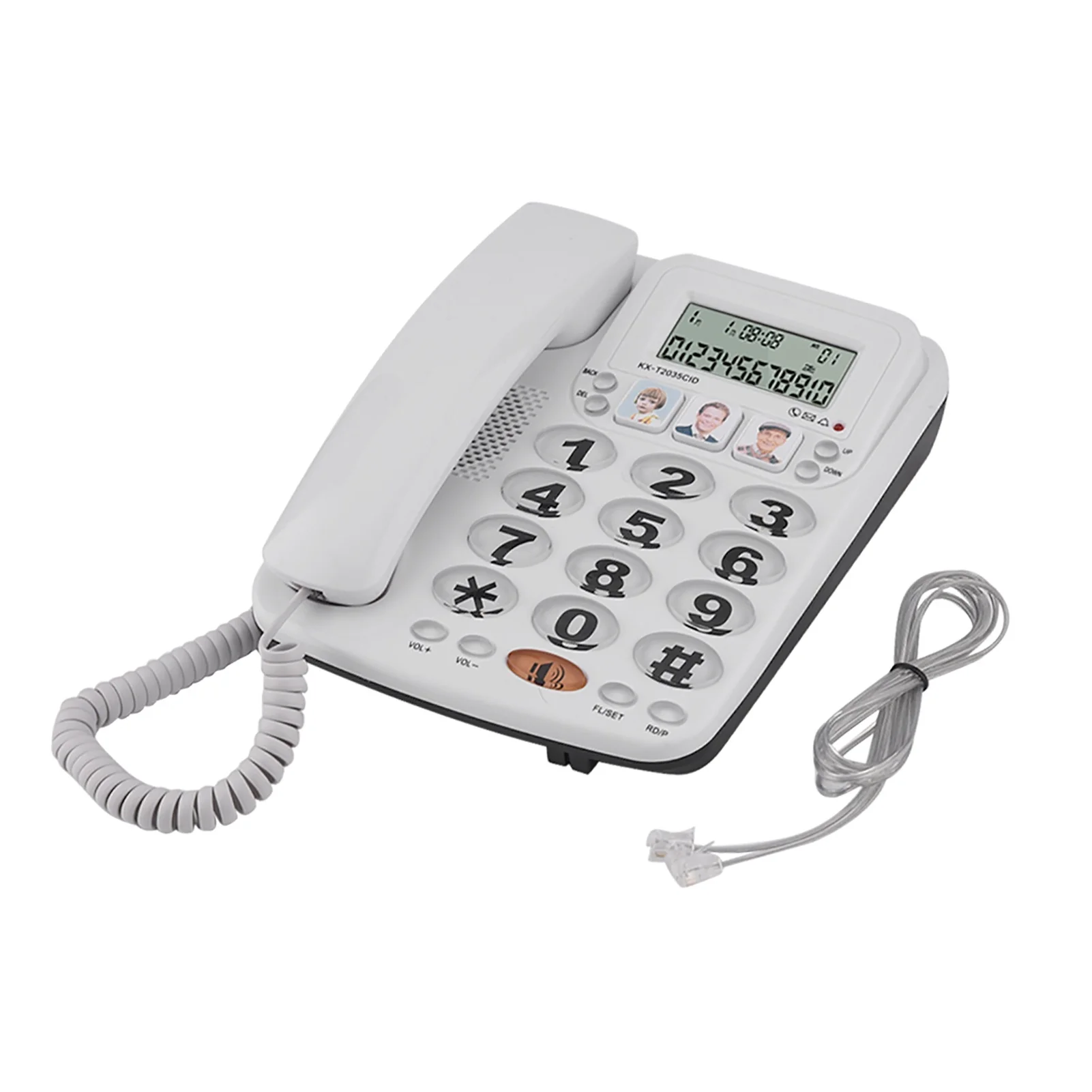 2‑line Corded Phone with Speakerphone Speed Dial Corded Phone with Caller ID for Home/Office