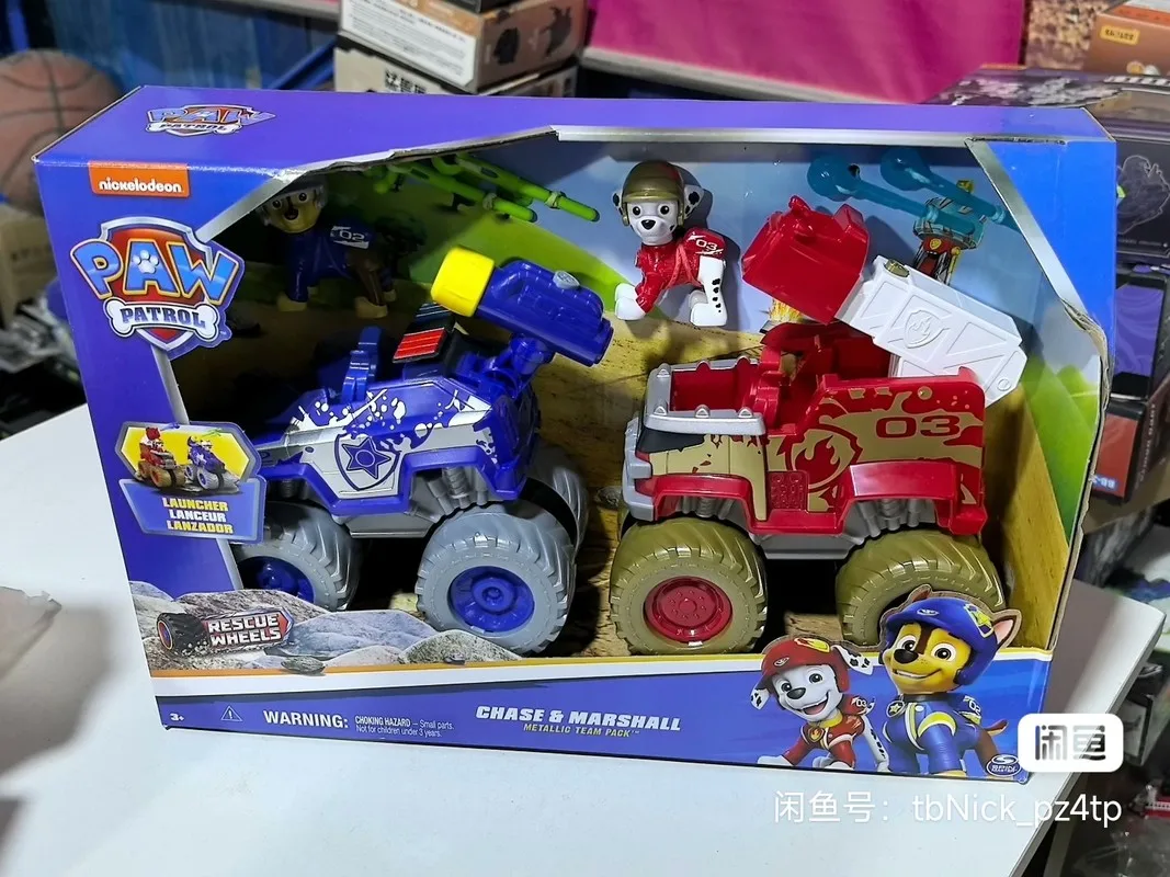 Paw Patrol 큰 트럭 함대 변환 구조 차량 스페셜 에디션 어린이 장난감 선물 순찰 자동차는 변형으로 배출 될 수 있습니다