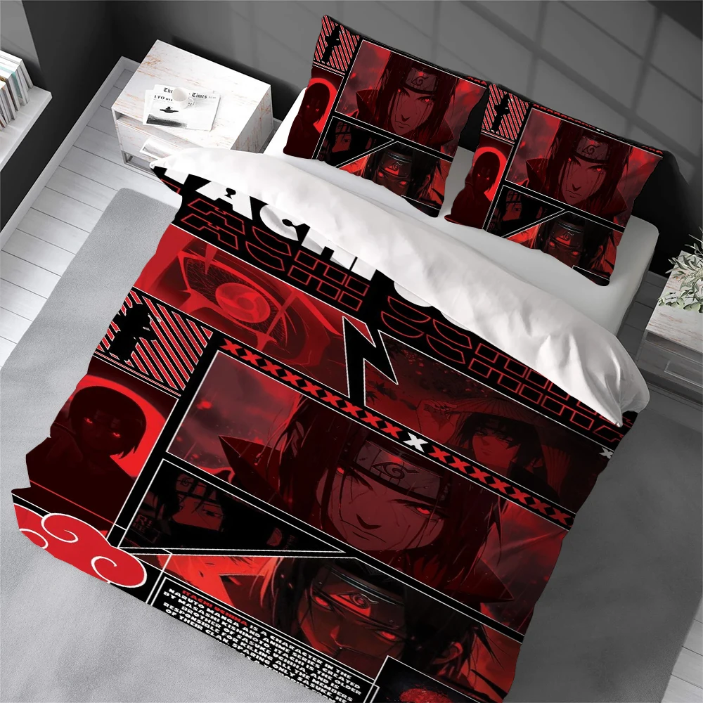 

Комплект постельного белья Itachi U-Uchiha: Мягкий хлопковый комплект из 3 предметов для дома и общежития, идеальный подарок для студентов