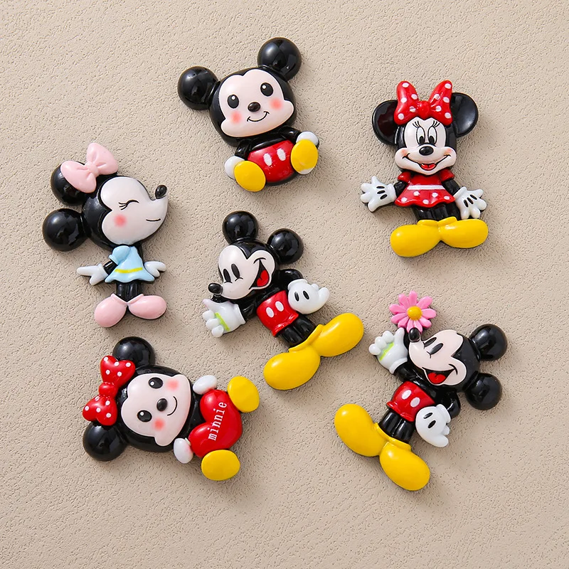 

Miniso большой мультфильм Микки Минни кремовый клей DIY заколка для волос край зажим для воды чашка для хранения коробка с отверстием для обуви аксессуары из смолы