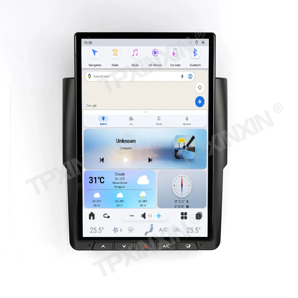 14,4-calowy ekran radia samochodowego Android AUTO dla Dodge Ram 2013 2014 2015 2016 2017 2018 Nawigacja GPS Samochodowy multimedialny jednostka