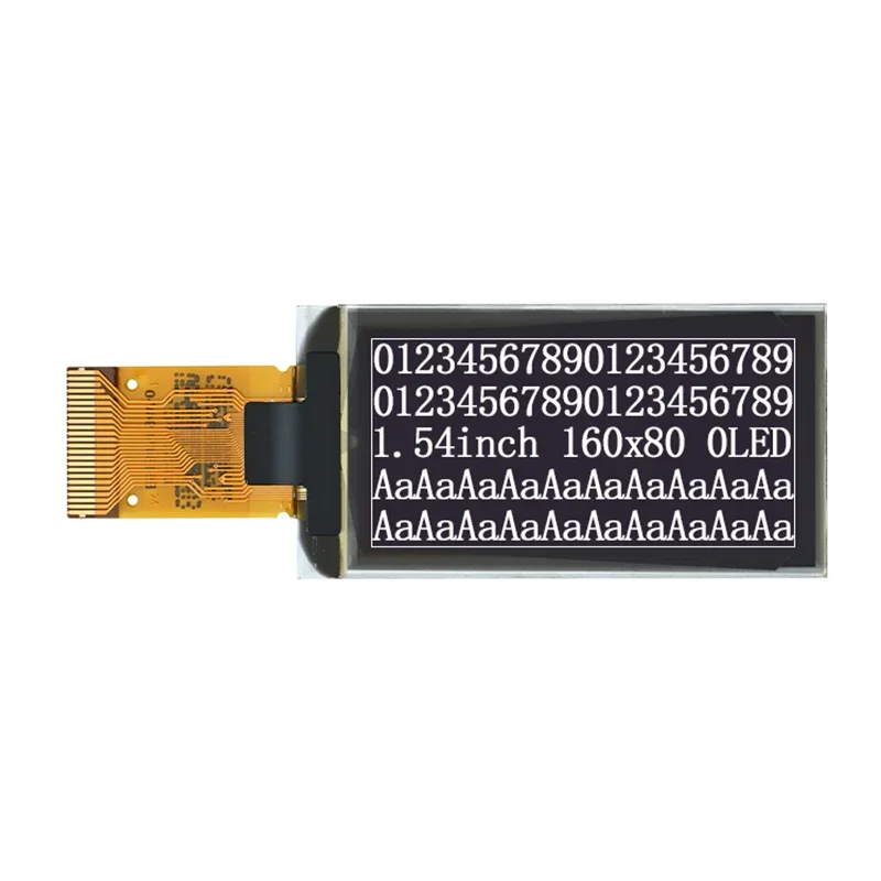 

1,54-дюймовый OLED-дисплей SSD1320 Драйвер Разрешение 160x80 с 40-контактным разъемом белого света Грейсовой шкалы