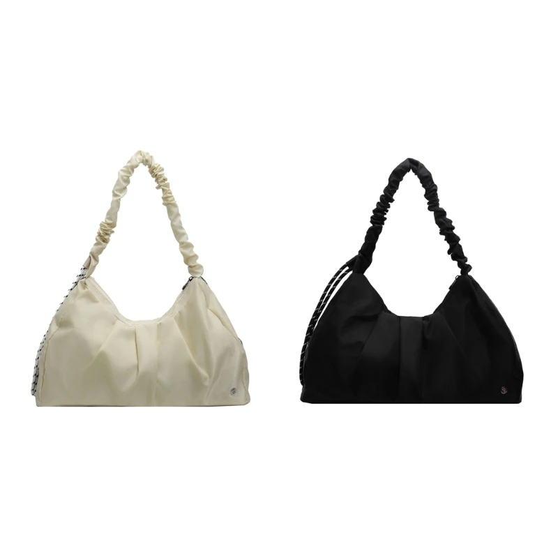 

Women Pleated Shoulder Bag Commuting Bag Large Capacity Crossbody Bag for Travel