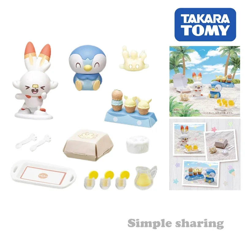 Takara Tomy Pokemon PokePeace Let`s Party Doll Set Character Toy Kids Room Decor Xmas Gift Toys for Baby Boys Girls