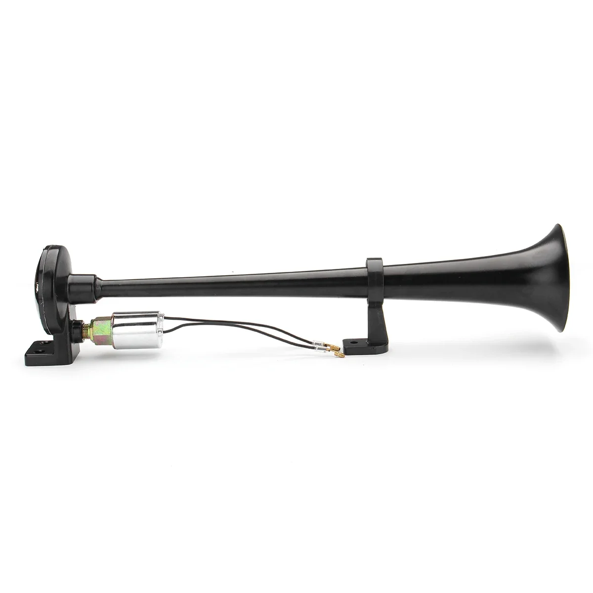 12-24V Car 150dB Signal Air Horn Single Long Tube Black Air Horn Super Loud Single Trumpet Speaker for Boat Train Autombiles