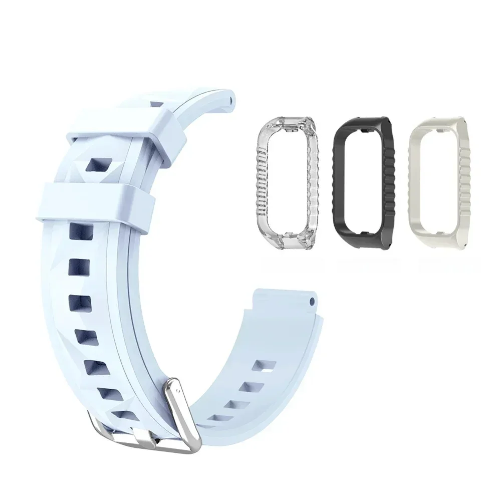 

TPU Case + Strap For Redmi Band 2 3 Bracelet Ice Crystal Diamond Pattern Quick Release Sport Band Watch Accessories Man Woman