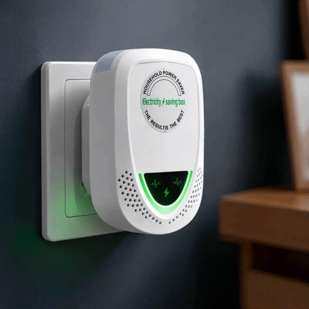 Durable ABS Power Saver Device Overload Protection Overheat Protection Energy Saving Box Fire Retardant Compact Lightweight
