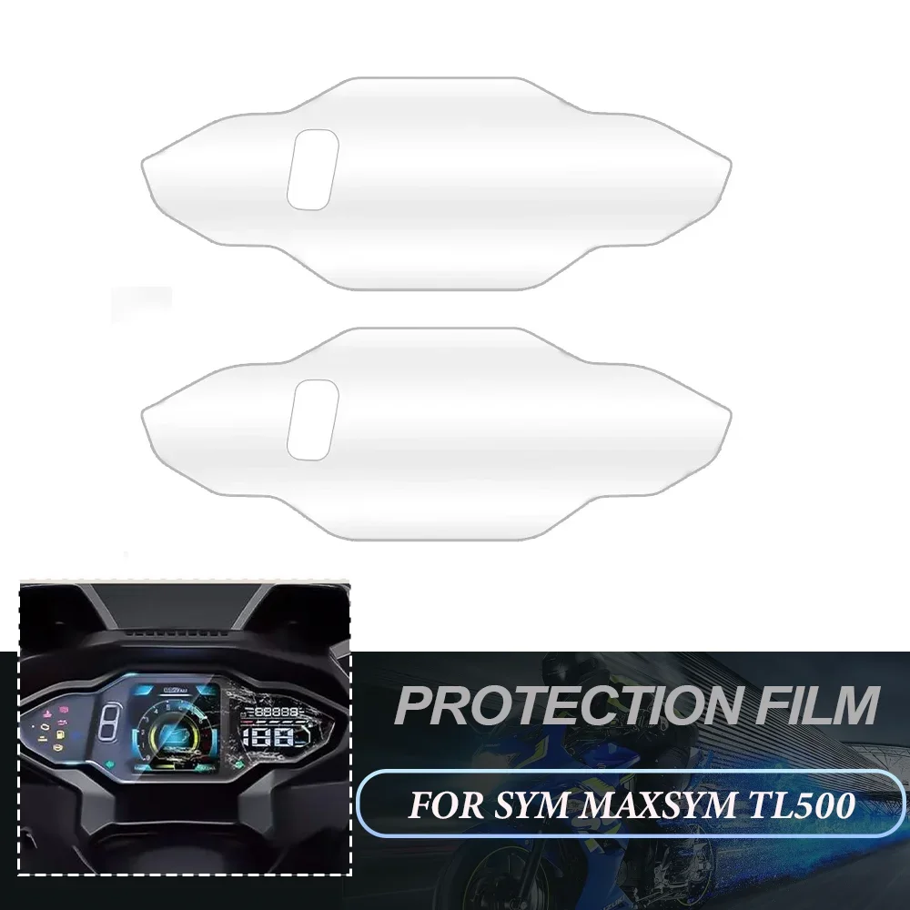 Para sym maxsym tl500 tl 500 acessórios da motocicleta cluster filme de proteção contra riscos painel protetor tela