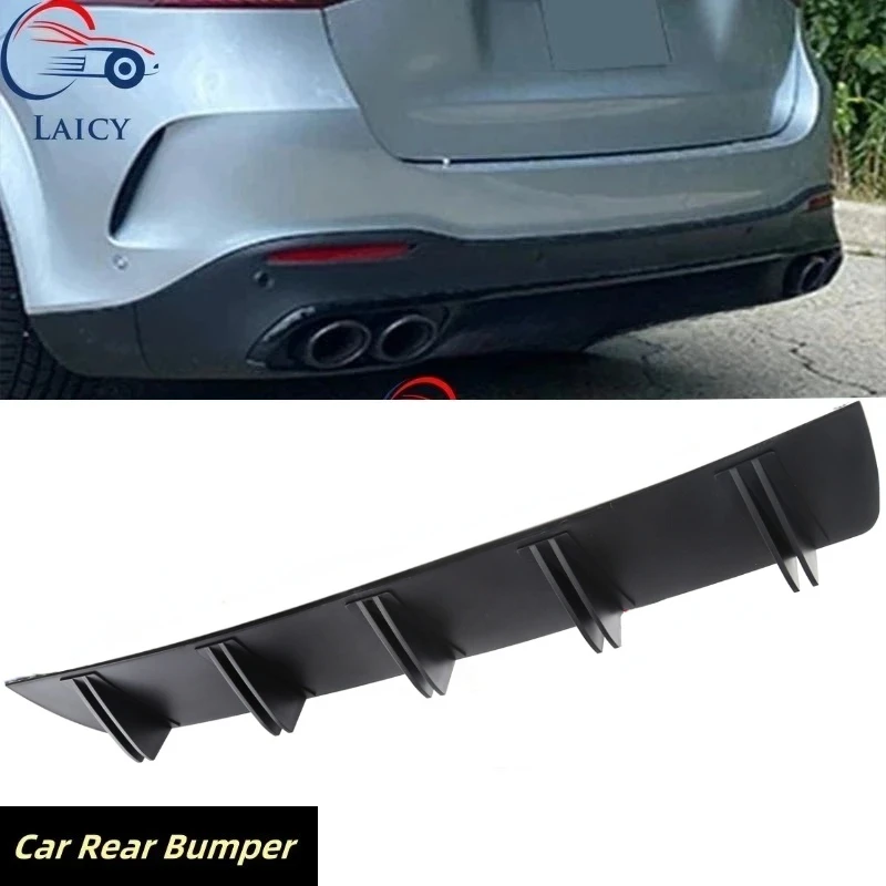 

LAICY For GLE53 GLE 63 AMG Car Rear Diffuser Shark Fins Bumper Splitter Chin Spoiler Lip Black Shunt Rear Bumper Lip