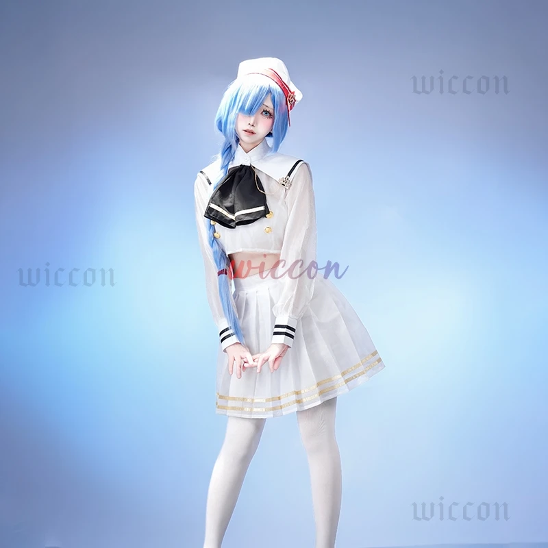 Игра Azur Lane HMS Janus Косплей Сексуальная JK Школьная форма Fitting Love Косплей Костюм Сексуальная летняя юбка Аниме Игра Униформа моряка