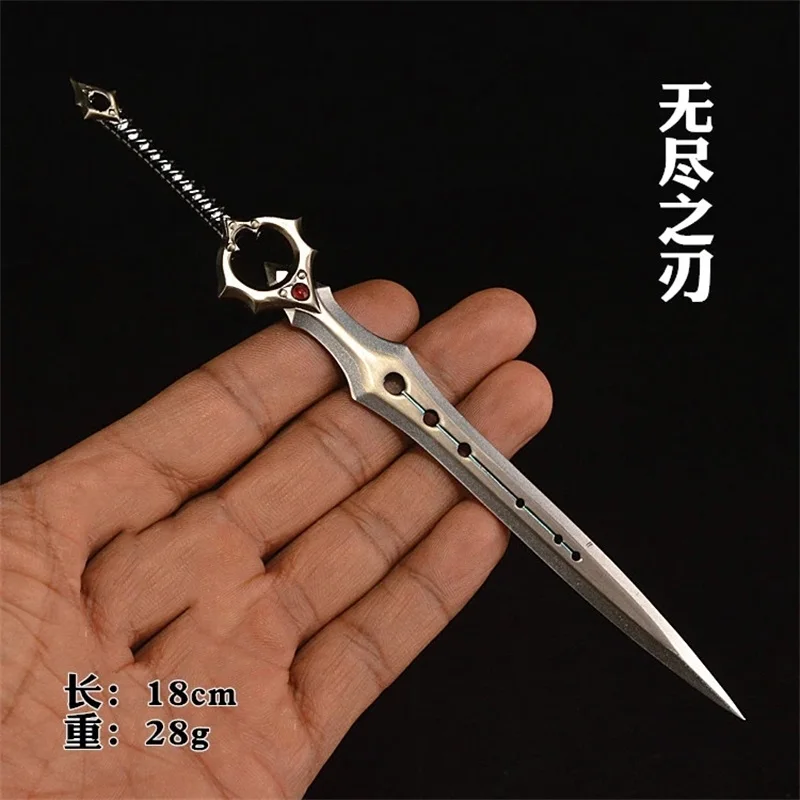 

1/6 Alloy Weapon Endless Blade Double-edged Sword Model Toy Fit 12'' Action Figure Soldier Scene Equipment In Stock